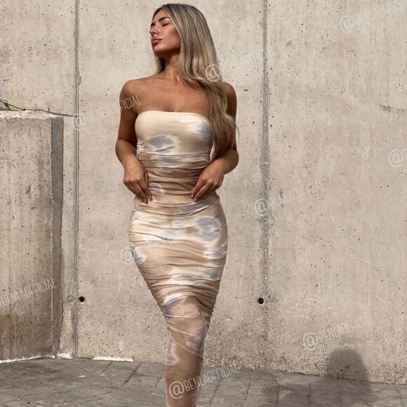 ZARA PRINTED TULLE SKIRT - Picture 1 of 9